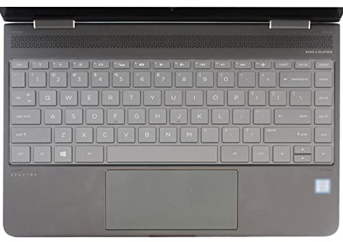 MiNGFi Silicone Clavier Coque de Protection/Couverture pour HP Spectre x360 13 13-aw/AP/AC/ae/w/ae 15 15-AP/BL Envy 13-AQ/ad 14 Pavilion x360 14m-dw/dy/dv(2020-2021) -Transparent
