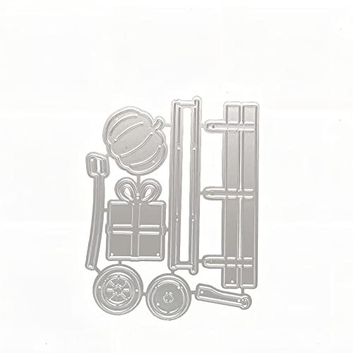 Qoiseys Kürbis-Trolley, Metall-Stanzformen für Kartenherstellung, Stanzschablonen für DIY, Scrapbooking, Fotoalbum, dekoratives Papier, Basteln, Prägeschablone