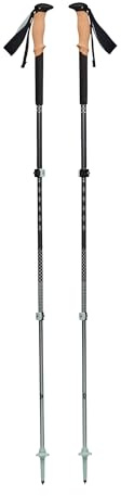 BLACK DIAMOND Pursuit Wanderstöcke aus Aluminium, faltbar, verstellbar, Anthrazitgrau/Moosgrün, Größe S/M