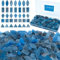 LITMIND Buntglas-Mosaikfliesen-Set zum Basteln – Blau & Lila abwechselnd, 240 Stück, 5 Formen gemischt (Rechteck, Dreieck, Raute, Quadrat, Blatt) – Ideal für Mosaik-Kunstprojekte