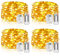 Vacoulery Luci Led a Batteria, 5M 50 LEDs 8 Modalità Lucine led Decorative IP65 Impermeabile con Telecomando, Timer e Dimmer per Interni e Esterni, Natale, Feste, Camera (4 Pezzi, Bianco Caldo)