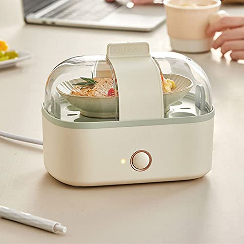 Rapid Egg Boiler, Small Egg Cooker and Steamer, 6 Egg Capacity Electric Egg Boiler Egg Maker for Soft Medium Hard Boiled Eggs, Poached Eggs, Scrambled Eggs, Omelets, Power on Button