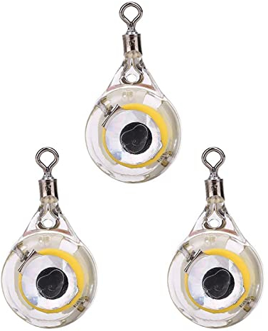 Luz para Piscina Gota profunda de peces bajo el agua DIRIGIÓ Lámpara de flash de luz de señoría Luminoso bajo el agua Luminosa Cebo pesca de calcetines cuchara de paja tacle de pesca gran luz, 3 pieza