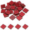 sourcing map Mosaic Tiles, Glass Tiles, Shine Crystal Mosaic Glass Pieces Bulk Square Glitter Crystal Mosaic Tiles 2 x 2cm for Home Decoration, DIY Crafts, Pack of 25(100g, Dark Red)