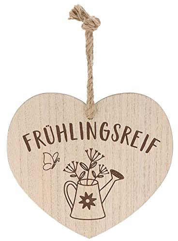 Spruchreif | Holzherz mit Gravur | Deko Landhausstil | Wanddeko Herz | Türdeko Frühlingsdeko | Deko Frühling