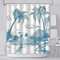 AIBIIN 180 x 180 cm Surf-Duschvorhang, Retro-Surfbrett, tropisches Palmen-Thema, Lounge, Sommer, Strand, Stuhl, Polyestergewebe, Heimdekoration mit 12 Haken