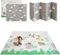 MIKMEL Krabbelmatte Baby Faltbar – Doppelseitige Spielmatte aus XPE-Schaumstoff, Wasserdicht & Rutschfest – Krabbeldecke mit Wolken/Tiere Design für Kinderzimmer – 180x150x1 cm