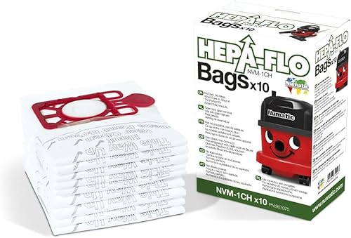 GENUINE Numatic Henry Hetty NVM-1CH HepaFlo Vacuum Cleaner Dust Bags Pack Of 10-604015 907075