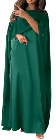 Muslimische Kleider für Damen Muslim Kleidung Für Frauen Muslimkleid Robe Einfarbig Abaya Kleid Mit Kapuze Islamischer Naher Osten Dubai Türkei Arabisch Kaftan Kleid Ramadan Muslimisches (S-XXL)