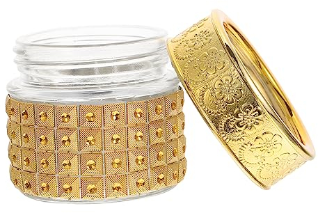 DOITOOL Lot De 4 Bouteilles De Rangement En Verre Multifonctions Bocaux Ménagers Réutilisables Et Hermétiques Pour Le Thé Les Aliments Les Haricots Les Bocaux Exquis Pour