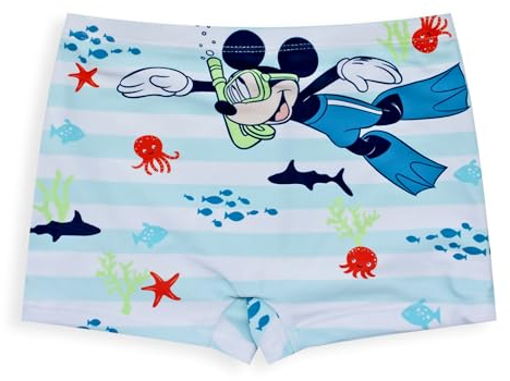 Disney Badeanzug für Neugeborene Kinder Mickey Mouse Boxer Meer Jungen 6630, hellblau, 24 Monate