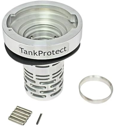 Tank Protect Aluminium Tankfüllschutz 80mm Low Profile (niedriges Profil) für LKW Diebstahlsicherung Diebstahlschutz Tankschloss Krafststofftank Tankdeckel kompatibel mit Mann DAF Scania Iveco