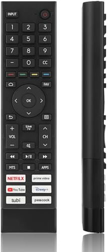 Replacement TV Remote Control ERF3J80H Compatible for Hisense 4K UHD Smart TV 75A6G 70A6G 65A6G 60A6G 55A6G 50A6G 43A6G 55U68G 65U68G 55U6G 50U6G 65U6G 75U6G 50U68G 75U68G with Shortcut Buttons