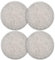 INTIRILIFE Sitzkissen 4er Set aus Filz in Grau - 31.5 x 2.5 cm - Gemütliche Stuhlkissen Dekokissen Rund für Indoor Outdoor Sitzpolster Stühle Bänke Palettenkissen
