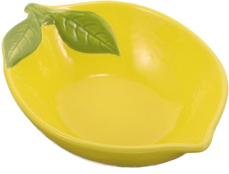Mikinona Bol En Céramique De Citron Petit Modèle Couleur Jaune Vif Résistant Et Facile à Nettoyer Bol Pour Garçon Et Filles Adapté Aux Desserts Et Salades Cuisine Familiale Et Restaurant