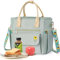Hihealer Deluxe Lunch Tasche Damen mit Seltenem Blumenmuster - Große Auslaufsichere Isolierte Kühltasche mit Mehreren Taschen und Abnehmbarem Gurt für Arbeit/Picknick Weihnachtsgeschenke für Frauen