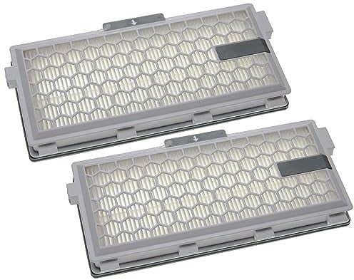 vhbw 2x filtro compatibile con Miele S512, S512-1, S5210 - S5981, S5211, S514, S5220, S5210, S518-1 aspirapolvere - filtro HEPA aria di scarico H13