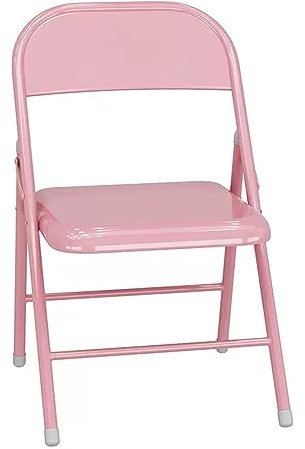 VVHUDA Sgabello per la casa schienale sedia da pranzo portatile, sedia da dormitorio sedia pieghevole rosa può essere impilata, semplice sedia pieghevole per uso domestico (colore: rosa) piccolo
