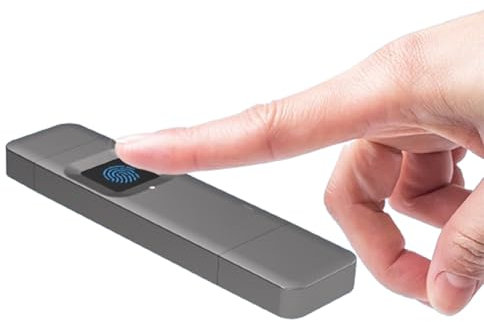 Memoria USB 2 en 1, unidad Flash de huella digital, protección de seguridad cifrada, memoria USB de huella digital para PC y teléfono inteligente,64G