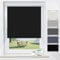 Verdunklungsrollo Klemmfix ohne Bohren Schwarz B80 x H110cm(Stoffbreite 75cm) Rollos für Fenster ohne Bohren Thermo Rollo Verdunkelung Klemmrollo Thermorollo Seitenzugrollo Sonnen- & Hitzeschutz