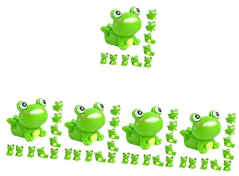 BESPORTBLE 60stücke Teiliges Niedliche Frosch-Figuren Kreative Garten-Dekoration Wetterfeste Frosch-skulpturen Aus Langlebigem Resin Für Miniatur-gärten Und Aquarien-deko