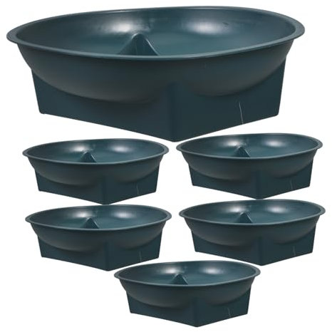 Milisten 6 Stück Gartentöpfe Töpfe Gestecke Zubehör Blumenarrangement Behälter Bodenurne Pflanzgefäß Schüssel Ornament Grabschale Halter Hof Pflanzschale Grün