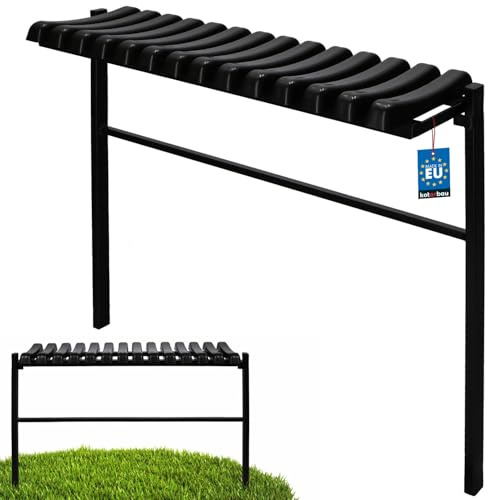 KOTARBAU® Friedhofsbank klappbar 78 cm zum Eingraben Gartenbank wetterfest Metall Sitzbank Outdoor für Friedhof Parkbank wetterfest Gartenbank Kunststoff wetterfest Stahl pulverbeschichtet