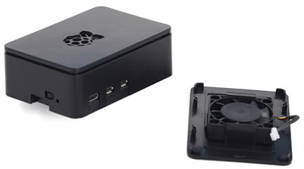 Marstudy Lot de 2 boîtiers pour Raspberry Pi 5 avec Refroidissement par Ventilateur et 4 dissipateurs Thermiques en cuivre pour Pi 5