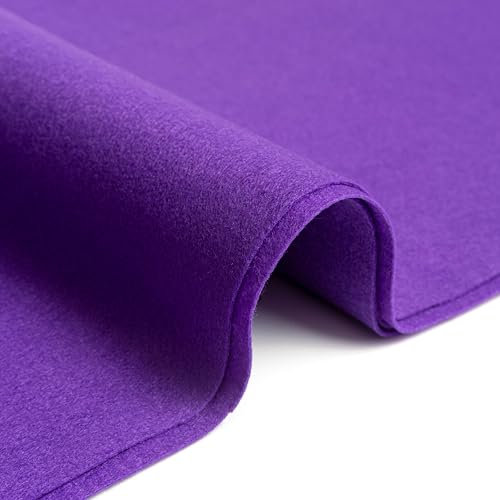 IPEA Tissu en Feutre Violet - Grand Morceau 190 x 100 cm - Made in Italy - Feutrine Doux pour Vêtements, Accessoires, Décorations, Créations, Patchwork - Tissu en Feutre pour Couture