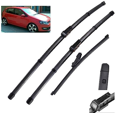 Auto Scheibenwischer für VW Polo 6R Schrägheck 2009–2017,Wischer Scheibenwischerblätter Set,einfache Montage,Wischerblatt Wischblatt Wischerblätter,Das Material ist langlebig