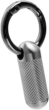 Titan Schlüsselanhänger Pillendose Pillenbox Schlüsselanhänger Mini Micro Schlüsselanhänger Pillenhalter Wasserdichte Mini Pill Case Pillenflasche für Geldbörse Tasche Outdoor Reisen(Silber)