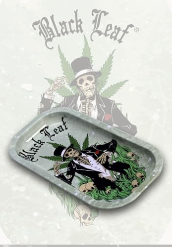 Black Leaf® Metall Mixing Tray | Perfekte Bauunterlage mit Stil, 20x10cm - Black Leaf Hempmaster