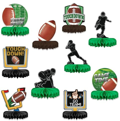 Shamoparty 9 Rugby-Tischdekorationen, Rugby-Themenpartyschmuck, Bienenstock-Birthday-Party-Accessoires, Sport- und Fitness-Themen