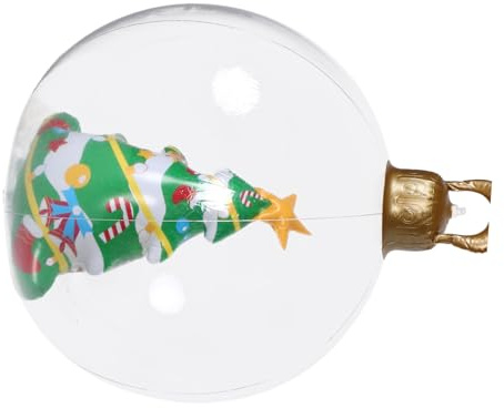 Toddmomy Palla di Natale Gonfiabile in PVC Decorazione Trasparente con Albero Interno Grande Ornamento per Esterni Cortile Prato Veranda Porta d Ingresso Facile da Gonfiare e Riporre