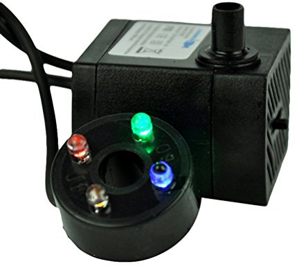 OUNONA Pompa per Laghetto con LED luci Regolabile con EU Spina 3W