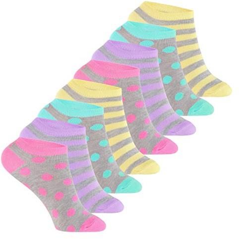 Footstar 8 Paar Kurze Kinder Sneaker Socken & Motiv Socken für Mädchen & Jungen