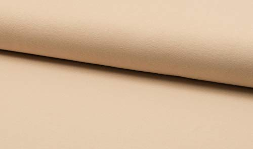 Elastik Viskose Jersey uni 0,5 m - TOP Quallität - 300g/lfm- Öko-Tex - Meterware (Sand 250)