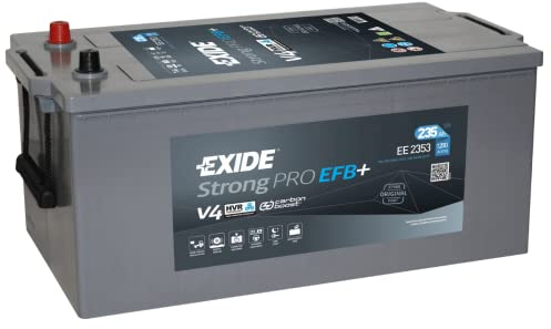 EXIDE EE2353 12 V/235 Ah StrongPro EFB+ Completely Maintenance-Free Maximum Vibration Resistance.