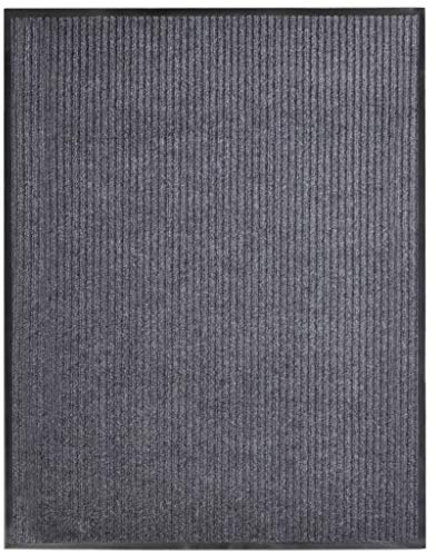 vidaXL Türmatte Fußmatte Schmutzfangmatte Schmutzmatte Sauberlaufmatte Fußabtreter Türvorleger Matte Grau 117x220cm 100% PVC 2400 g/m²