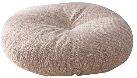 Rund Sitzkissen für Yoga, Zafu Kissen Meditationskissen Bodenkissen Gartenstuhl Auflage Niederlehner für Haus und Garten (Color : Beige, Size : 60cm)
