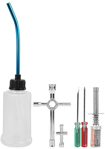 Modelo Kit de Inicio Encendedor de Enchufe, Kit de Arranque de Coche de Combustible Modelo de Metal 1/8 1/10 Accesorio de vehículo de Control Remoto Compatible con HSP 80141, 110‑240V(EU Plug)