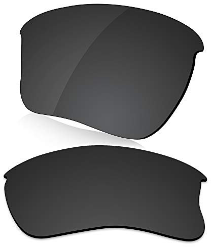 LenzReborn Polarized Lens Replacement for Oakley Flak Jacket XLJ Sunglass - Dark Black - Polarized