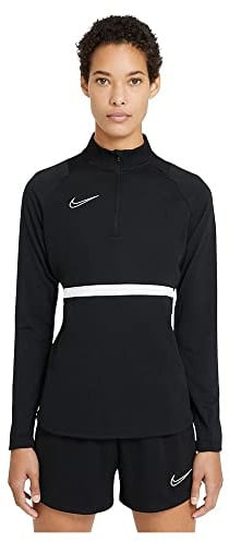 Nike Dri-fit Academy Long Sleeve T-Shirt, Women's, Womens, Long-Sleeved t-Shirt, CV2653-010, Black/White/White/White, S