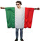 Adults Patriotic Sports Supporters Country National Flag Poncho Fancy Dress [Italy]