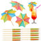 OOTSR Lot de 40 cure-dents en papier multicolore en forme d'étoile pour décoration de fête