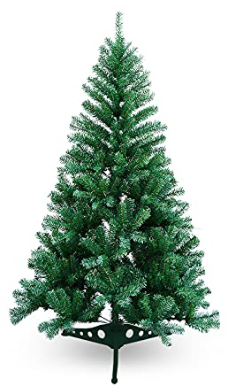 EINFEBEN Weihnachtsbaum künstlich, 120CM Christbaum, Schwer Entflammbar PVC Tannenbaum mit 200 Spitzen Grün