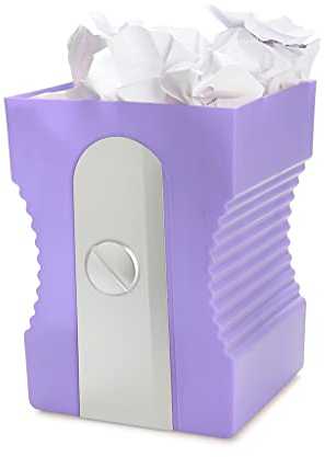 balvi Papierkorb Sharpener Farbe Mauve Originell und lustig In Form eines Bleistiftspitzers Kunststof