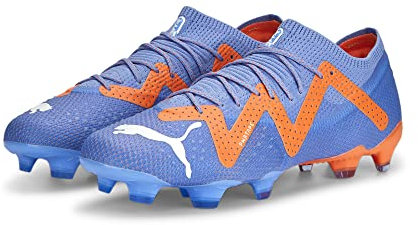 Puma Unisex Fußballschuhe Future Ultimate Low FG/AG 107169 Blue Glimmer-Puma White-Ultra Orange 44