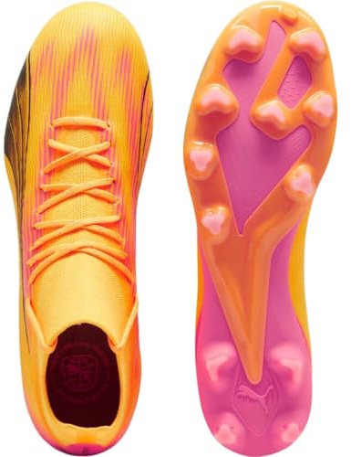 Puma Men Ultra Pro Fg/Ag Soccer Shoes, Sun Stream-Puma Black-Sunset Glow, 45 EU