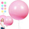 6 Pezzi Palloncini Giganti 36 Pollici, 90 cm Grande Lattice Palloncino, Rosa Palloncini a elio per Compleanni, Matrimoni, Battesimi, Lauree, Natale, Carnevale, Celebrazioni
